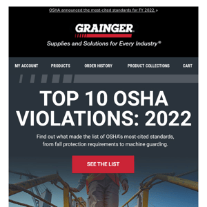 Top 10 OSHA Violations: 2022