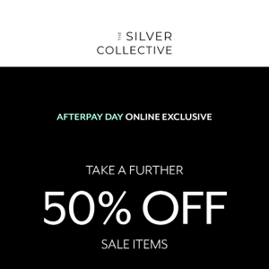 Pssst.. Further 50% Off Sale Continues