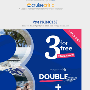 3 for FREE Final Days!