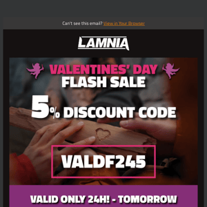 Valentines' Day Flash Sale | 5% Discount Code