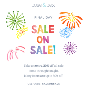 Final Day! Up to 50% Off