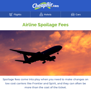 What are Airline Spoilage Fees?