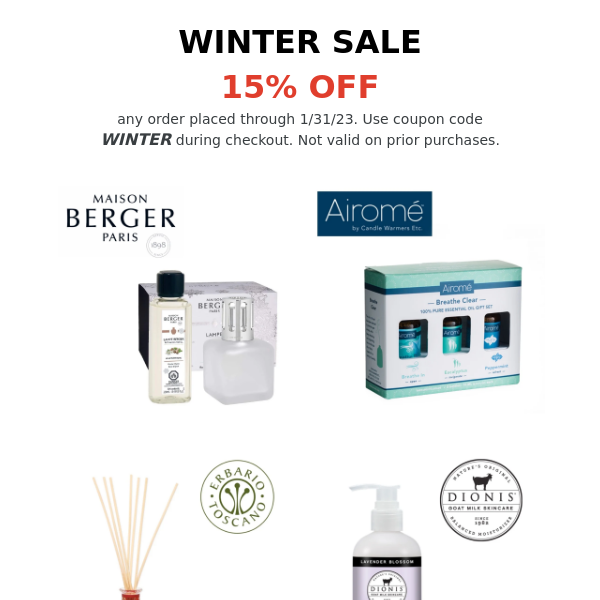 Winter Sale - 15% Off - Last Chance