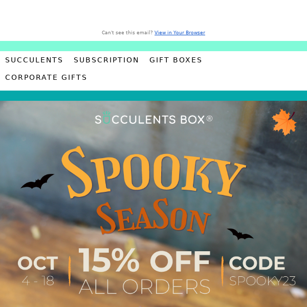 15% Off Spooky Plants - Boo!