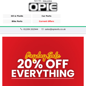 20% OFF Everything - Ends Midnight Tomorrow - Don't Miss Out!