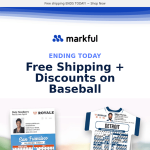 Ends Today: Free Shipping + Discounted Baseball ⚾️