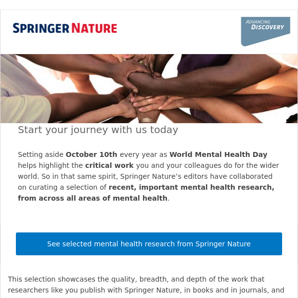 Marking WMHD at Springer Nature: Selected work