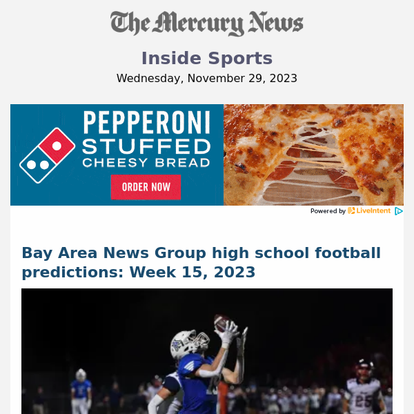 Bay Area News Group high school football predictions: Week 15, 2023