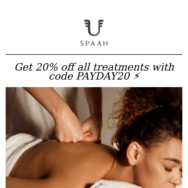 Payday flash sale ⚡ Get 20% off all treatments