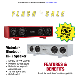 Victrola™ Bluetooth Speaker only $19.99!!