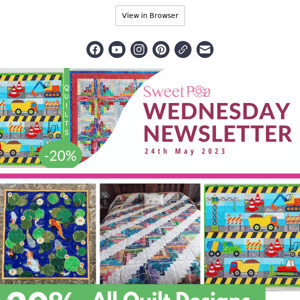 Starting today - 20% OFF Quilt designs, released before May 2023!