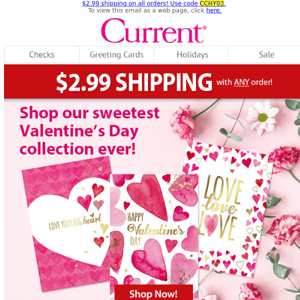 Love is in the air…with $2.99 shipping!