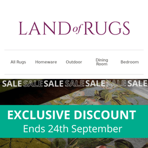 Land of Rugs UK, 🎁 Here is Your Exclusive Discount Code 🎁