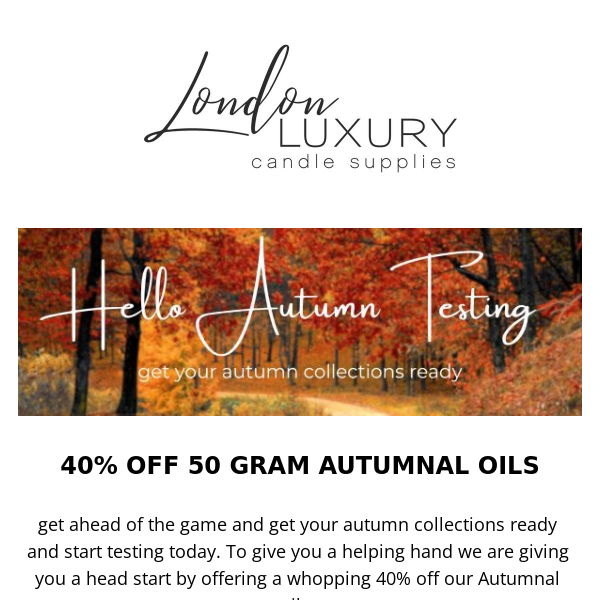 40% OFF AUTUMNAL FRAGRANCE 😃