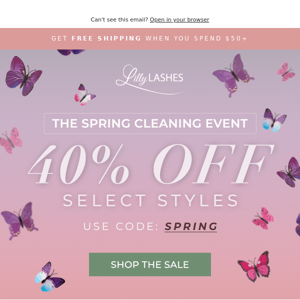 Take 40% off today 🌷