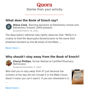 More related to "Is the book of Enoch an authentic biblical book?"