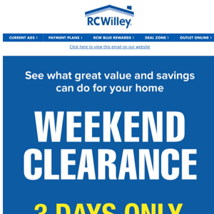 A Clearance Weekend You Don't Want to Miss!