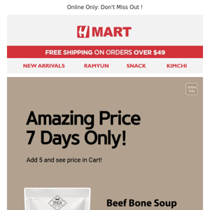 ⏰LIMITED TIME DEAL🐮 Beef Bone Soup 5 for $7.99🎉