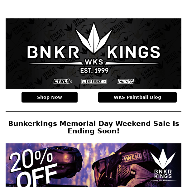 Last Chance To Get 20% Off At Bunkerkings!