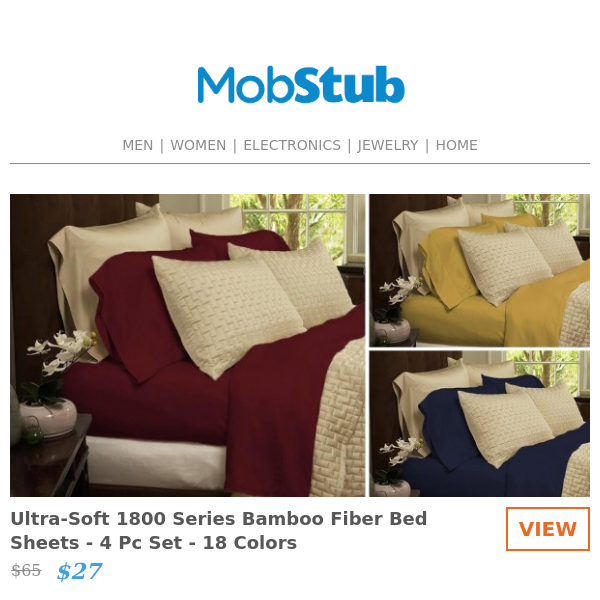 Ultra-Soft 1800 Series Bamboo Fiber Bed Sheets - 4 Pc Set - 18