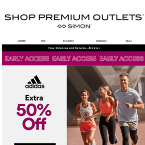 Extra 50% Off Adidas Early Access