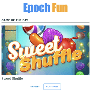 Shuffle the sweets on the board to beat your highest score! - EPOCH FUN