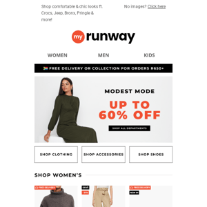 🧥👢 Up to 60% off Modest Mode knits, boots & more!