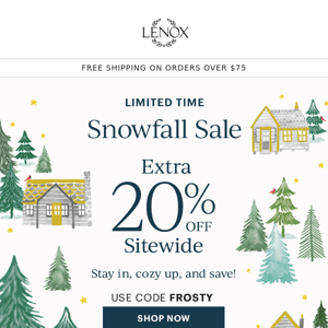 Today’s Forecast: 20% Off ❄️