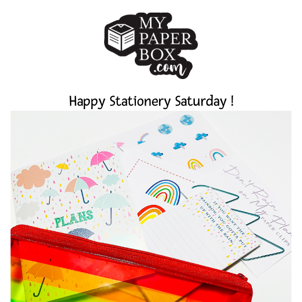 Rain Rain come and play! 🌈  -Rainbow Stationery Fun Bags