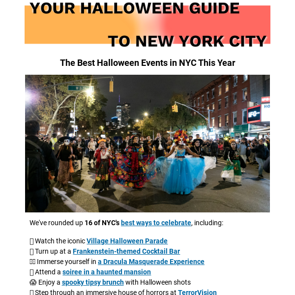 🎃 16 Things to Do This Halloween szn in New York City