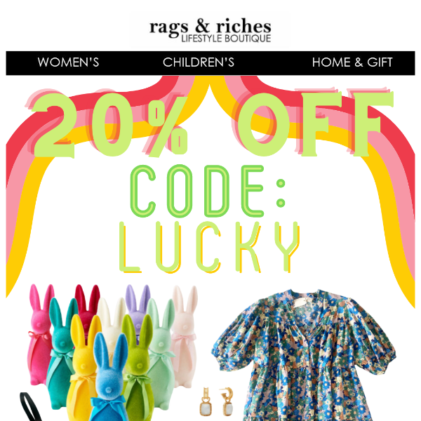 It's Your Lucky Day! Open for 20% OFF Code!
