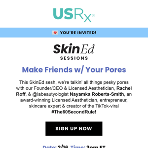 💌 INVITE: A masterclass on imperfect pores