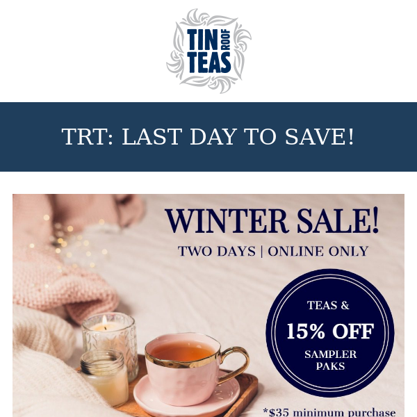 TRT: Winter Sale - Last Day!