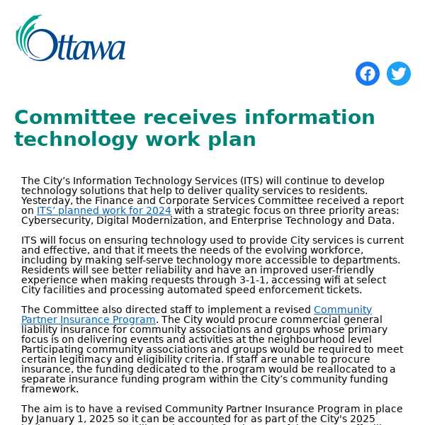 Committee receives information technology work plan