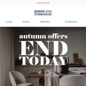 LAST CHANCE! Autumn Offers end today