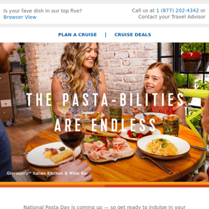 It's *almost* National Pasta Day – this is the sauciest email you'll open today