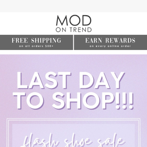 Don't miss out on the SHOE FLASH SALE!!👡