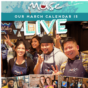 Our March calendar is LIVE 💐