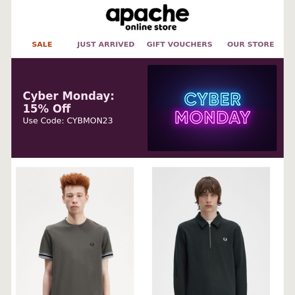 Cyber Monday: 15% Off ENDS SOON Apache