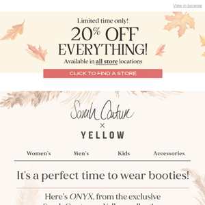 A trendy fall outfit with the exclusive Sarah Couture x Yellow collection