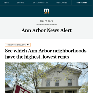See which Ann Arbor neighborhoods have the highest, lowest rents