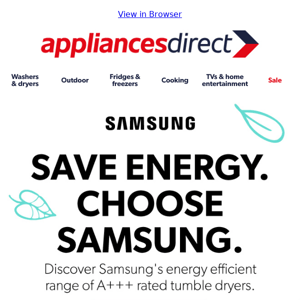 Want to save energy? Choose Samsung