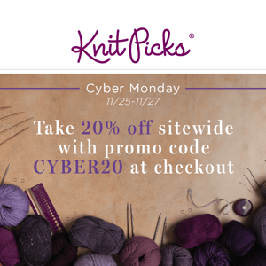 Take 20% off, if you order by Monday.