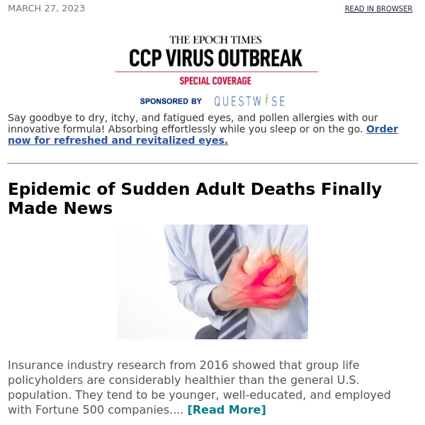 Epidemic of Sudden Adult Deaths Finally Made News