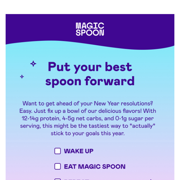 Get fueled up for 2023 with Magic Spoon! 🥣