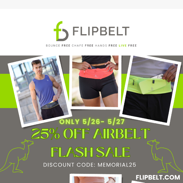 🚀 FLASH SALE ALERT on FlipBelt Airbelts! 🚀