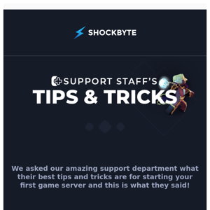 🔧 Best Tips & Tricks for Your New Game Server!