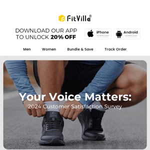 Score 20% Off & Help Us Improve FitVille! ( Survey Inside)