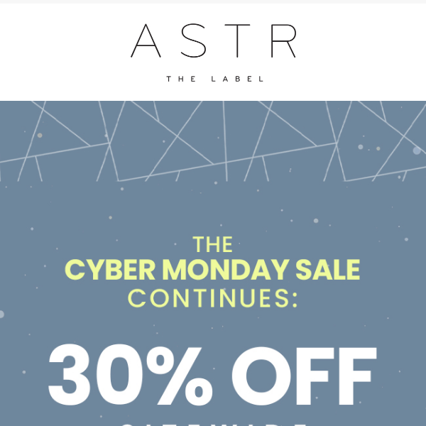 EXTENDED: Cyber Monday Sale | 30% OFF Sitewide!