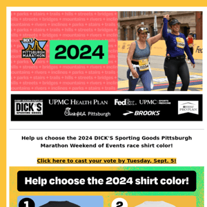 Help us choose the 2024 shirt color!